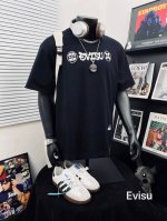 上新 Evisu 福神高版本达摩滑头印花男女休闲短袖T恤 不得不推荐一款非常受欢迎的硬货！360克双纱面料 有型 更有质感 夏季你需要这样一件超百搭的T恤看品质