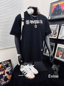 上新 Evisu 福神高版本达摩滑头印花男女休闲短袖T恤 不得不推荐一款非常受欢迎的硬货！360克双纱面料 有型 更有质感 夏季你需要这样一件超百搭的T恤看品质