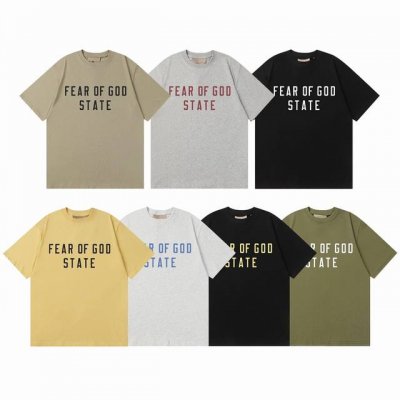 f062# P60 2025Ss Fear Of God Essentials State印花宽松短袖T恤 高品质！！原版定制面料，原厂品质！！ 做工细节做到极
