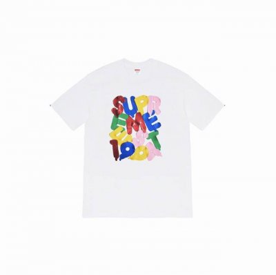856款Supreme Week 1 Balloons Tee 气球样式Logo圆领短袖T恤 男女同款 码数Smlxl 黑色白色