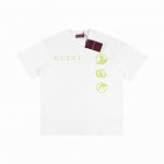 p100[高品质] Gucci/古驰 《2025滑雪限定图案字母Logo》 印花双纱纯棉短袖 -【280G双纱纯棉顶级面料 手感柔软 百分百纯棉独家出货 定染硫