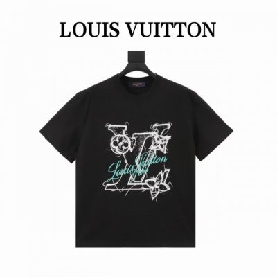 Louis Vuitton路易威登 素描印花刺绣标语短袖 Size:Xs-Xl