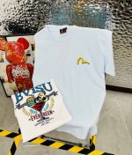 福神 带Nfc芯片识别高版本 Evisu 福神2025夏季新款印花休闲宽松情侣款 短袖T恤993 细节:版本一比一复刻，吊牌 领标 水洗 包装袋。水洗处有Nfc