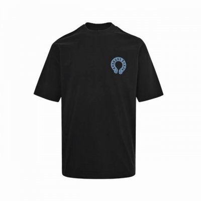 Chrome Hearts 克罗心 贴布马蹄短袖 采用直喷进口机器印花 五金辅料均开磨定制 正确配置 黑色2025克罗心正品包装 280克定制定染双纱棉 版型大