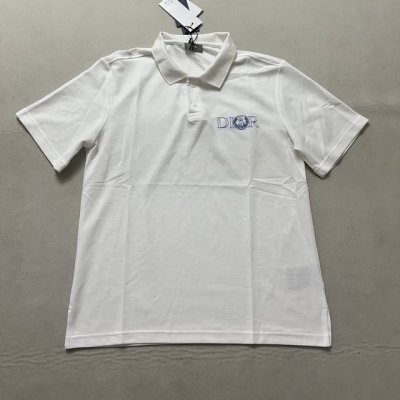 Dior猫字母polo短袖