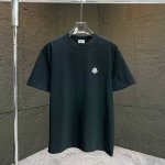 Moncl* 蒙口* 2025春夏新款短袖T恤 重磅纯棉精致章仔刺绣 颜色：黑色 白色 夜幕蓝 安哥拉红 码数：S M L Xl Xxl