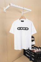 挂拍图 顶级版本 Goodbrand 23Ss Crackedshort爆裂纹Logo情侣宽松短袖男女T恤 颜色：黑色 白色 码数：S M L Xl
