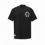 Chrome Hearts*克罗心 贴布绣花+打铁牌短袖T恤 独家定织定染高克重紧密精梳棉面料Os落肩宽松版型 春夏最新砖柜同步 男女同款 码数：XS S M