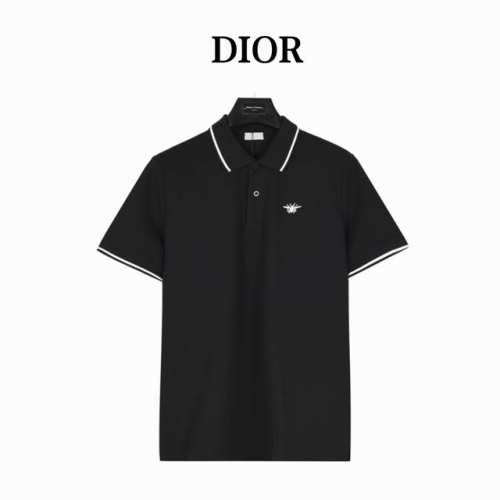 Dior 迪奥 小蜜蜂刺绣Logo短袖polo衫 原版品质，欢迎对比。选用棉质珠地网眼布打造，定制材质260G长绒棉，衣领为双系统提花定织扁机制成，有弹性，不变