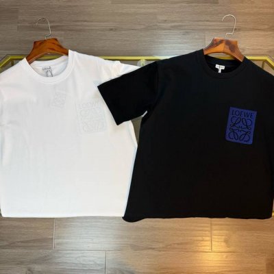 顶级版本★Loewe罗意威Ss25春夏新款字母刺绣短袖T恤 Hk专柜同步上新 超高品质280克双纱面料 原版定制，刺绣工艺，舒适柔软透气 休闲宽松版型 潮流男女