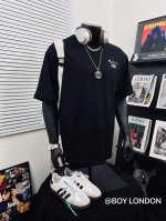 春款：上新120 Boy London25烫金大翅膀情侣短袖Tee男女同款 超高版本 经典图案设计 立体外凸印花 烫金大翅膀英文Logo吸睛有型！面料由品牌面料