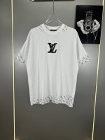 高端原版规格版本 25Ss早春新品 路易威登 Lv 贴布印花发泡Logo精致升 原版面料 官方同款 短袖T恤 定制300克同缸染面料 手感非常舒服 春夏最新砖柜