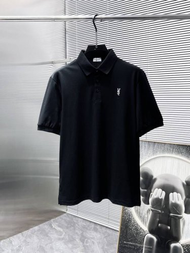 圣罗兰 Ysl 2025Ss夏季新款 翻领短袖T恤 polo衫，高端版本！专柜定制面料 透气舒适度高，细节无可挑剔，品牌元素设计理念，体现高品质。手感细腻柔软！