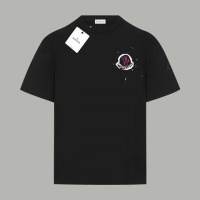 款号：M1015 前后涂鸦Loog印花 Moncler 蒙口 官网同款印花图案 双纱纯棉短袖 - 260G双纱纯棉顶级面料 手感柔软 百分百纯棉独家出货 定染硫