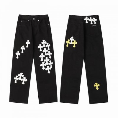 现货 9949 克罗迈阿密限定贴皮浅黑色水洗牛仔裤，男女同款 码数:28 30 32 34 36 颜色：洗水黑