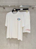 25Ss Givenchy 纪梵希 重磅圆领短袖T恤短裤套装 选用330克双纱平织棉面料打造 重工刺绣工艺 男女同款 码数 S-Xl 颜色 黑色 白色 深宝蓝