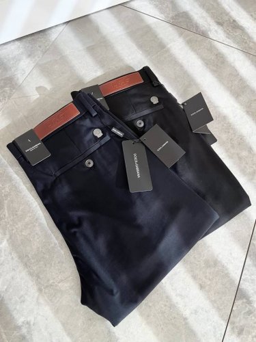 dolce&Gabba*A 杜嘉*纳 2025春夏新款弹力棉质混纺氨纶百搭西裤，男士经典商务休闲基础长裤西裤！贸易公司渠道稀出，领先官网发售！设计值与实穿性均在