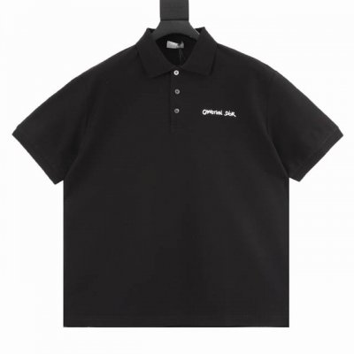 Dior迪奥Cd 四色草体刺绣字母短袖polo衫 原版定制200G全棉朱地布料，螺纹染色原版一致。进口机绣花工艺使得字母标识呈现出细腻、精美的效果，增强了装饰性