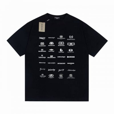 款号6701 重磅面料300克双纱Balenciaga巴黎世家流体字母经典款印花短袖 从面料到辅料全部跟足Zp 进口松井公司浆料印花绝不开裂 三标齐全 原版包装