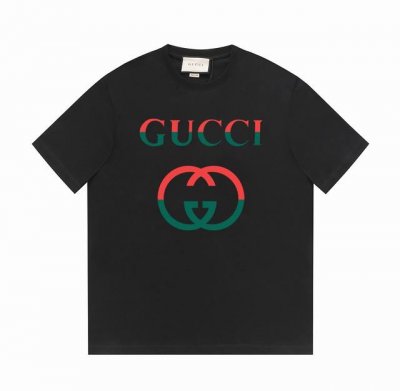gucci古驰24Ss夏季系列 G家经典双色标识字母Logo -采用双纱纯棉250G 面料颜色定制定染 不缩水不退色 手感舒服 质感超强全套辅料.潮男潮女必备经