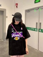 Nba X Nike 湖人西部总冠军纪念款耐克训练服短袖半袖T恤 采用260G双纱100%新疆精梳纯棉面料 采用过肩拉条工艺，百洗不变形！ -采用高端印花，百洗