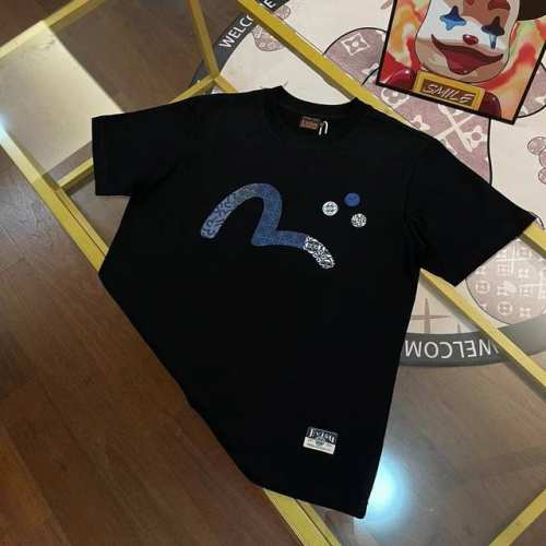p100 上新，Evisu福神2024新款男士字母海鸥短袖 颜色：黑 尺码：S-Xxl s码 肩宽44 胸围96 衣长68 适合身材100-120斤 m码 肩宽