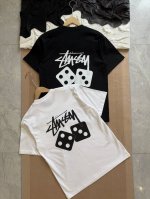 斯图西 Stussy Ss23 Dice pigment Dyed Crew 骰子印花 圆领短袖T恤 -面料采用260G纯棉面料 达到透而不露的黄金平衡点 完美