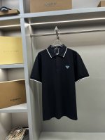 prada 普拉达 三角标刺绣新款polo衫 原版面料 官方同款 采用210克纯棉珠地面料，定制 同缸染面料 手感非常舒服爽滑 版型挺阔有型 一线品牌代工厂p出