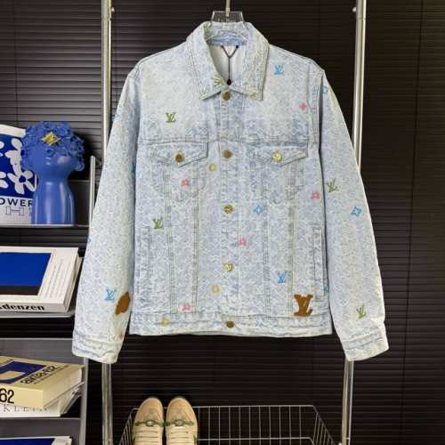 228 当天到货 现货现配 Louis Vuitton路易威登25Ss Lv小花刺绣水洗丹宁牛仔外套 一款洗水马骝拼色搭配的顶级单品，将每一处细节以及做工都打造