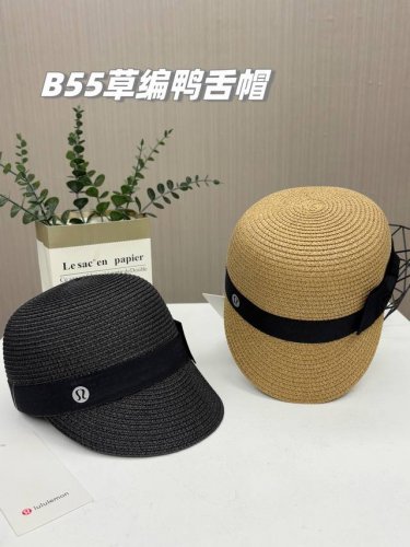 你没戴过的草编棒球帽！炎炎夏日，没有比这个更凉爽透气的鸭舌帽了！Lulu2025最新款女士草编鸭舌帽！户外出游防晒沙滩马术帽！夏天戴草帽是真的香！ 品名：B55