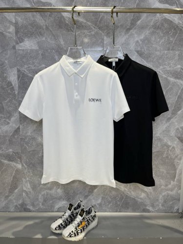 loewe罗意威 2025春夏最新款翻领时尚短袖T恤，高级定制面料！贴肤舒适，丝滑透气，耐看又好穿，原厂工艺一丝不苟，型男必备单品，尺码：M-3Xl