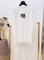 Size：M L Xl 黑 白两色 Os宽松版 男女同款 197646252071 Alexarderwang 亚历山大.王超级经典立体Logo字母磨砂发泡印花