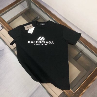 Abalen*Ciaga 巴黎世家 2025春夏最新款短袖T恤，男女同款定制专属纯棉面料，定制原版工艺螺纹，胸前硅胶字母Logo设计！简约大方，从容百搭，档次极