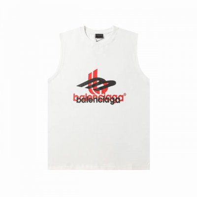 328款 新款 官网版本巴黎世家Balenciaga胶带印刷重影背心 .荧光黄.男女同款.宽松版本.240克双纱面料.350克罗纹.立挺.不变形. 颜色 黑色.