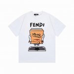 款号:F077 fendi 芬迪 25Ss 大师亲手设计潮牌新品印花圆领短袖T恤 春夏最新砖柜同步 Os落肩版型 - 260G双纱纯棉顶级面料 手感柔软 百分百