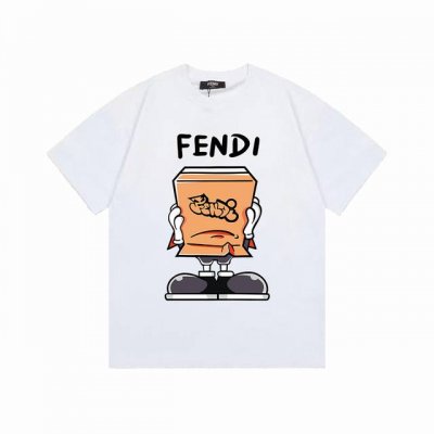 款号:F077 fendi 芬迪 25Ss 大师亲手设计潮牌新品印花圆领短袖T恤 春夏最新砖柜同步 Os落肩版型 - 260G双纱纯棉顶级面料 手感柔软 百分百