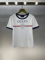 独家首发原单品质 Guc*I 25 新款印花字母Logo圆领短袖T恤！撞色印花徽标 面料柔软舒适 夏日必备单品 Sml