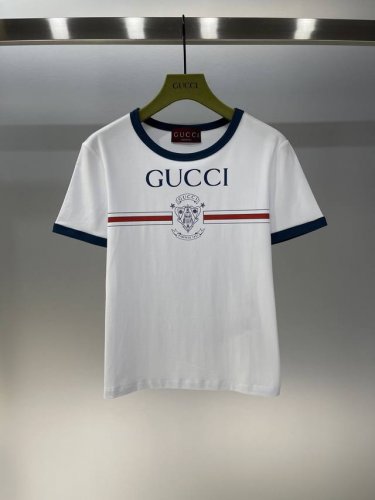 独家首发原单品质 Guc*I 25 新款印花字母Logo圆领短袖T恤！撞色印花徽标 面料柔软舒适 夏日必备单品 Sml