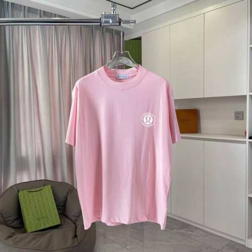 lulu*露露乐蒙2025夏季新款 个性字母logo印花 定制面料300g 短袖t恤 男女同款 尺码：S M L XL XXL 五个码 颜色：黑色 白色 粉红色