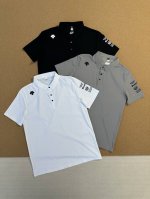 尺码M到5X跑量无优惠 迪桑特夏款新款翻领胸标Logo冰丝无痕短袖T恤，吴彦祖同款经典基础款Polo衫短袖，商务休闲简约风，上身帅气百搭，夏季必备百搭奢潮单品