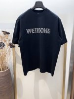 D］Size：S M L Xl 黑 白两色 Os宽松版 男女同款 197353825091 Welldone 赵露思同款 珍珠Logo字母成衣酵洗重磅纯棉Os宽