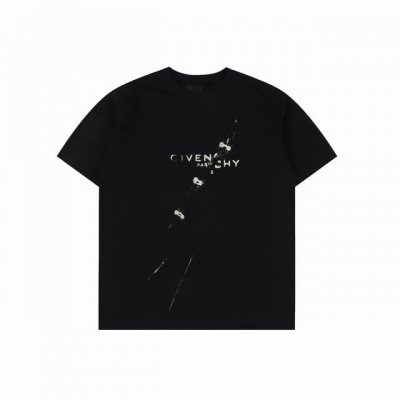 givechy 纪梵希 22Ss 视觉陷阱拔染印花短袖 原版4090购入打版 50支双股面料 配套32支1X1螺纹面料具有透气 柔软 网点拔印 原版图案扫描手工