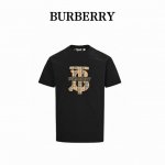burberry 巴宝莉 25Ss 格纹Tb贴布刺绣字母短袖 定织定染26支240G精梳棉面料 上身非常柔软舒适 tb字母格纹贴布田岛机刺绣 绣体饱满圆润 刺绣