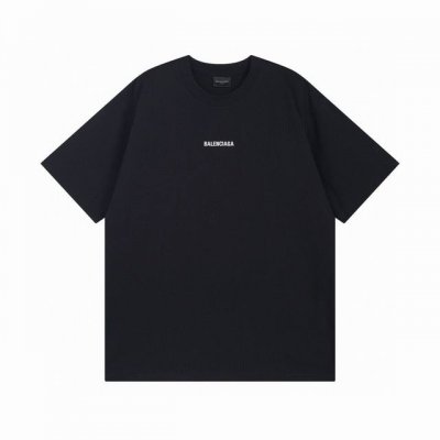 黑色是印花其他色是刺绣同步官网 Balenciaga 巴黎世家2025 Ss 前后经典字母印花短袖T恤 本市场No.1的质量 真正天花板品质 全部原版开发注意细