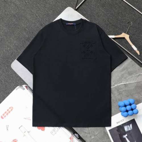 上新 顶级复刻 高端定制 Louis Vuitton 路易威登Lv 新款压花浮雕休闲短袖T恤 - 款号: 3315 - 颜色 黑色 白色 - 购入原版开模打造