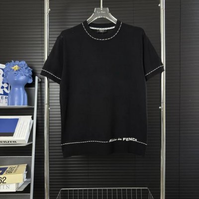 412 当天到货 现货现配 fendi芬迪25Ss经典款针织短袖 原版面料 非再生纱 高版本 独立定织面料 经历柔软定型 洗水不变形 面料无渐变色差 洗水不掉色