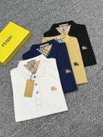 巴宝莉 2025# Ea夏季新款短袖T恤polo，客供定制珠地面料，简单时尚款，超级好看！简单大方的款式！满满的高级感，四季可穿。 颜色：黑色 白色 Size：