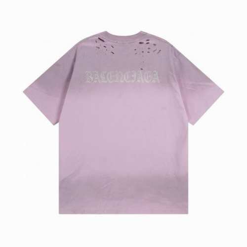 Balenciaga 巴黎世家 2025 Ss 后背梵文字母Logo水洗磨烂破洞做旧短袖T恤 本市场No.1的质量 真正天花板品质 全部原版开发注意细节图 避免