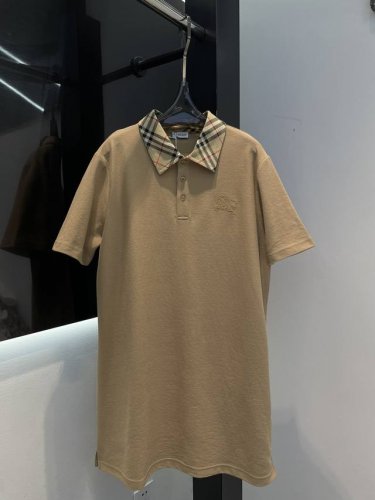 Burberry25*夏季新款巴宝莉,格领连衣裙 卡其Sml，现货
