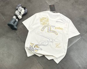 潮牌福神新款Evisu福神达摩多口袋图案Logo印花休闲情侣短袖T恤 经典永远不会过时 人手必备款 230G纯棉精梳棉不起球不起毛 上手质感绝对可对比 环保进口
